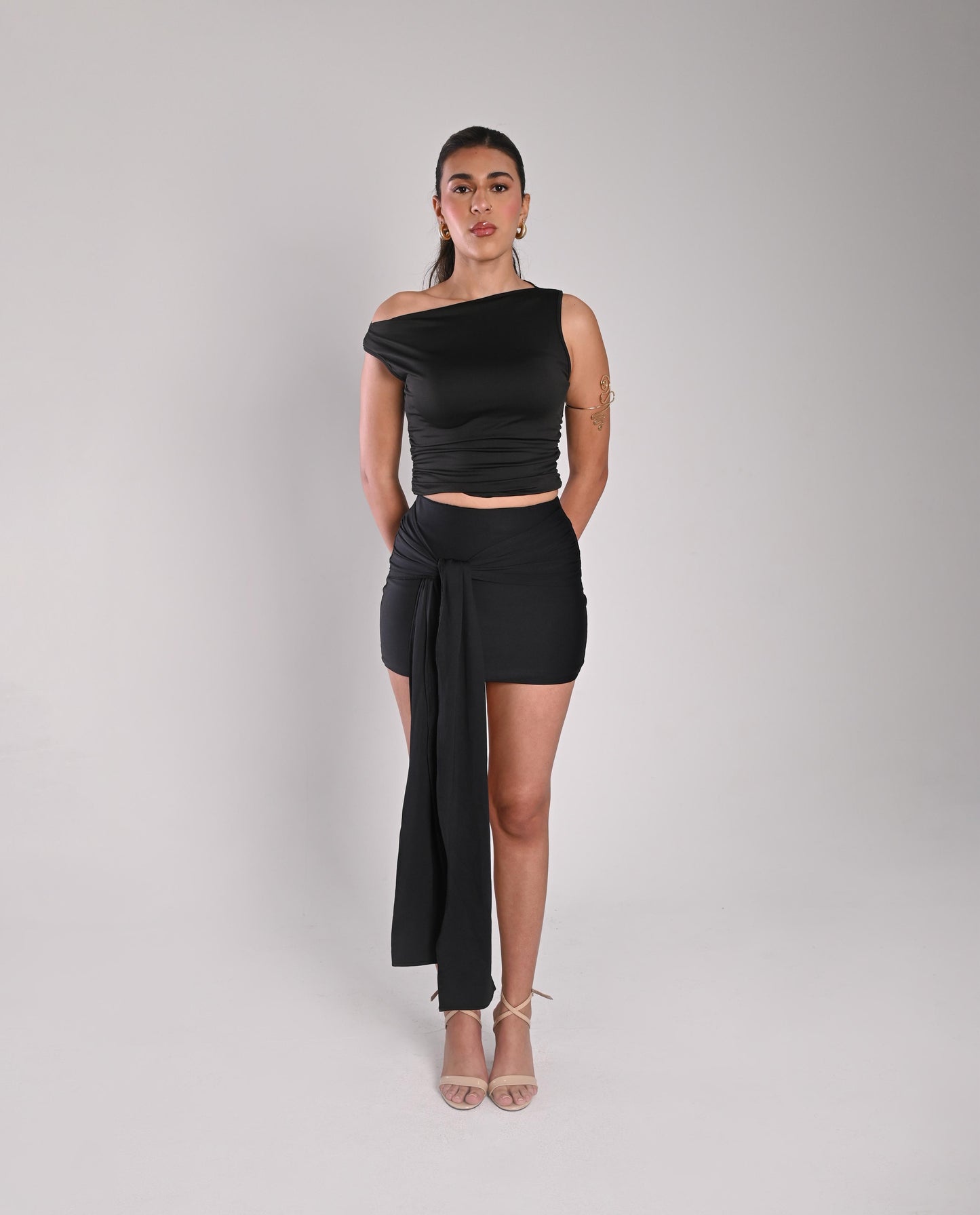 Knotted Skirt In Midnight