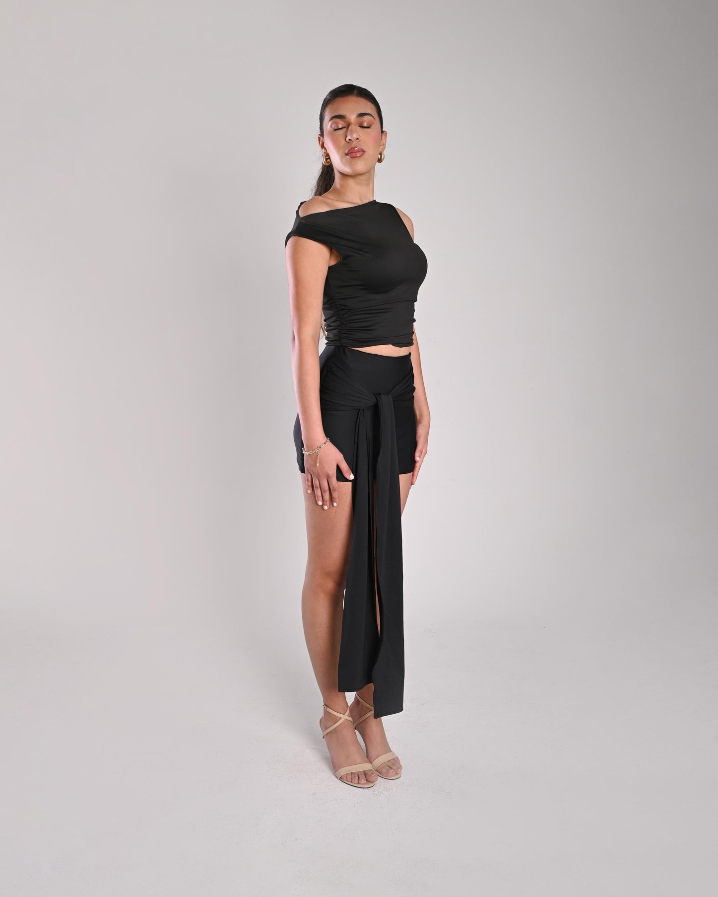 Knotted Skirt In Midnight