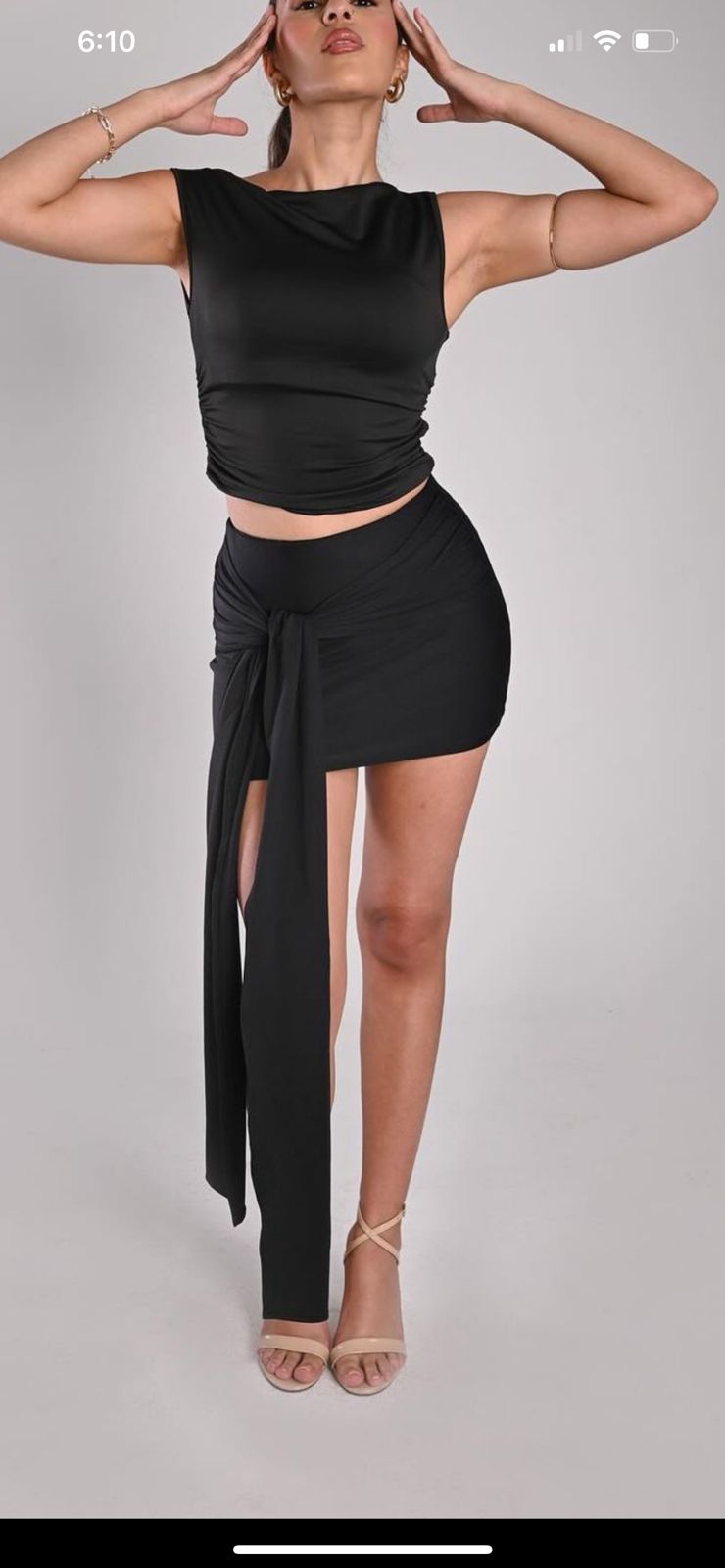 Knotted Skirt In Midnight
