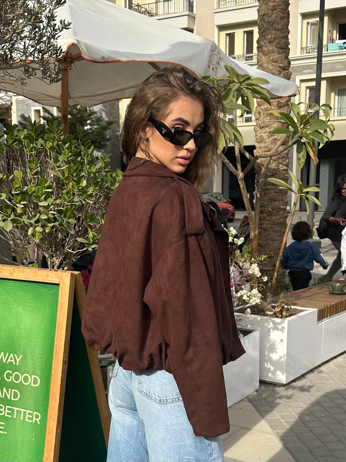 suede bomber jacket (pre-order)