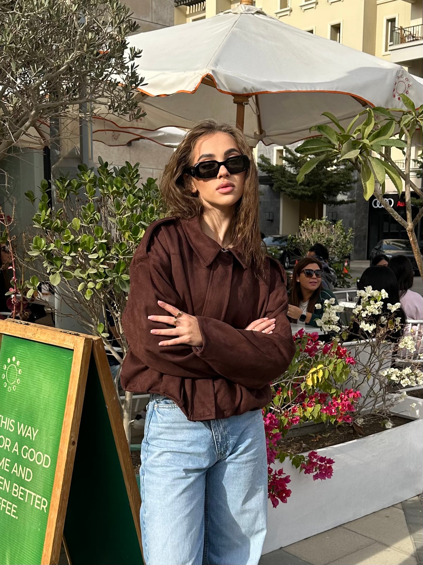 suede bomber jacket (pre-order)