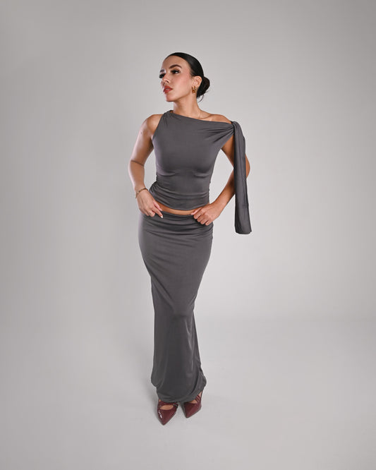 Contouring Maxi Skirt