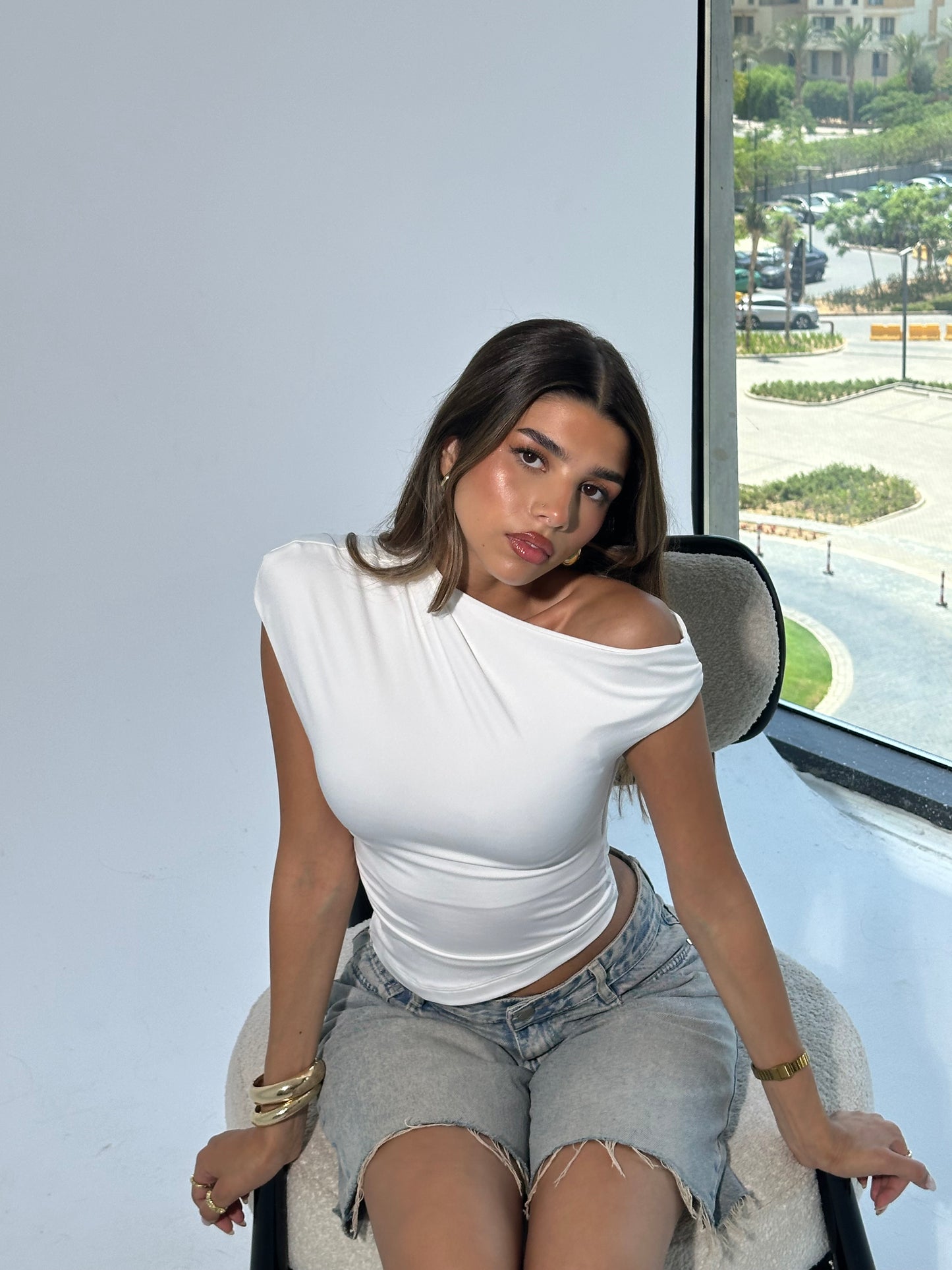 drop shoulder top