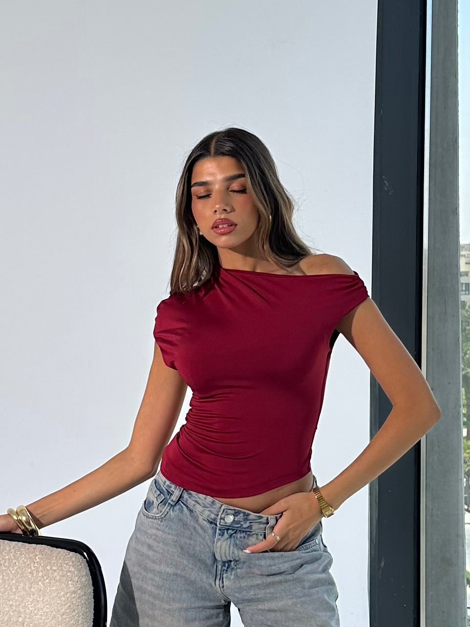 drop shoulder top